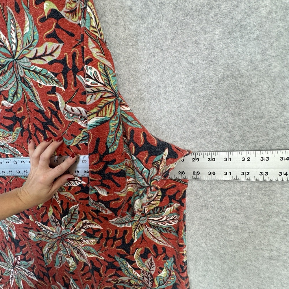 VTG Polo Sport Ralph Lauren 2XLT Red Tropical Leaf Shirt 60% Hemp 40% Cotton - Picture 12 of 16